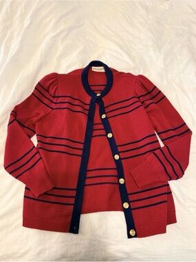 Vivant Red Striped Button-Front Cardigan - Made In The USA